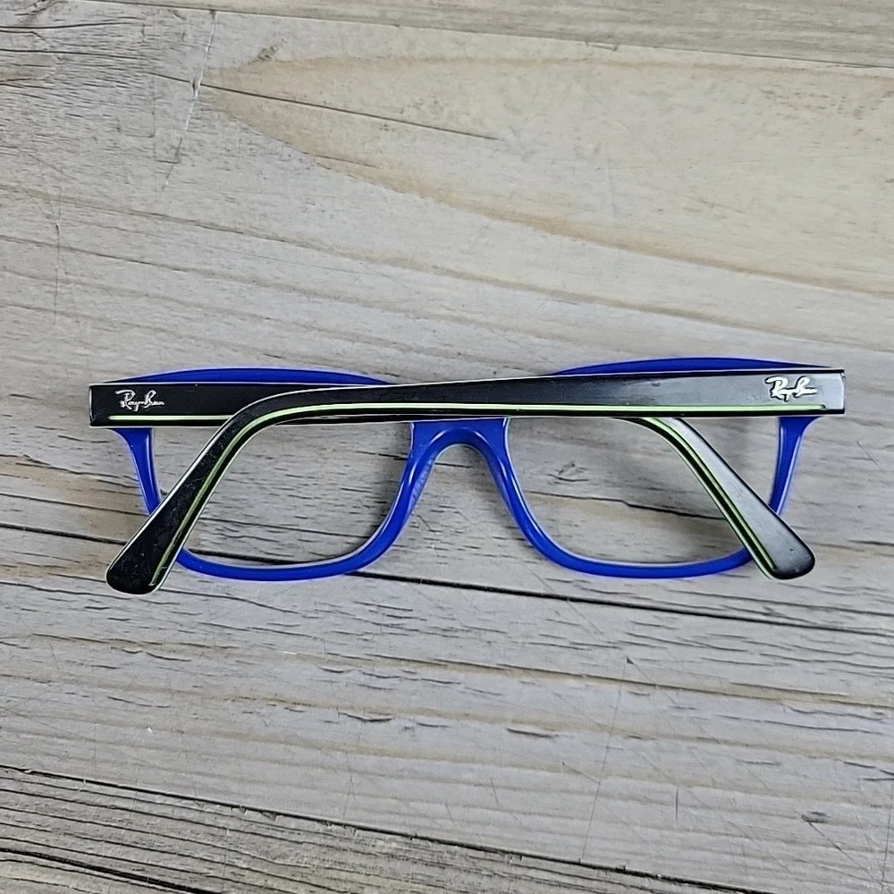 Ray-Ban Jr RB1536 3600 Youth Black Blue Square Eyeglasses 48-16 130 FRAMES ONLY‎